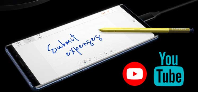 YouTube を Note9ダウンロード