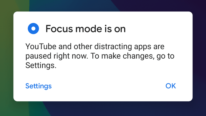 android 10 focus mode