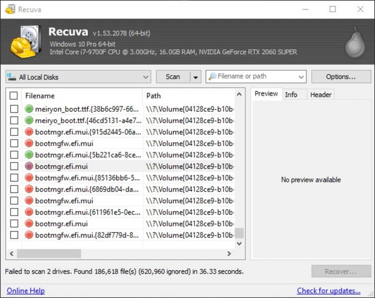 RecuvaでSDカードのデータを復元する