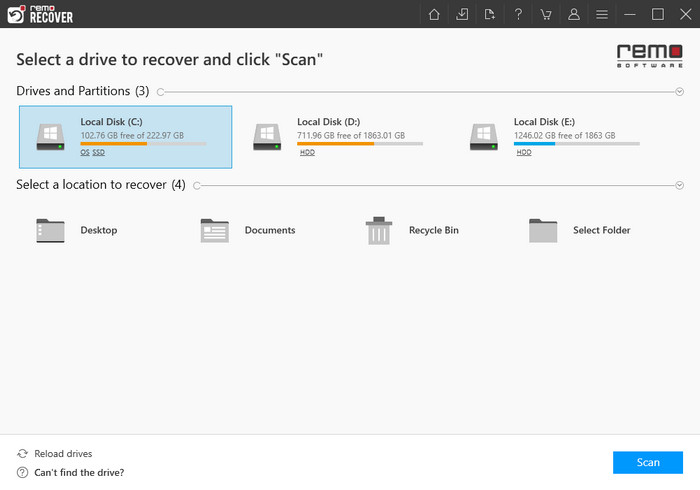 Remo Recover SDカードデータ復元フリーソフト